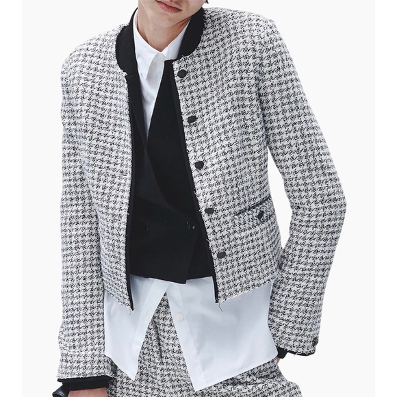 Rag & Bone collarless houndstooth blazer NEW - Picture 6 of 8